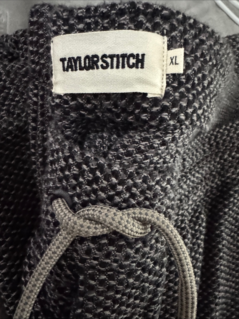 Taylor Stitch Men's Charcoal Zip-Up Knit Hoodie